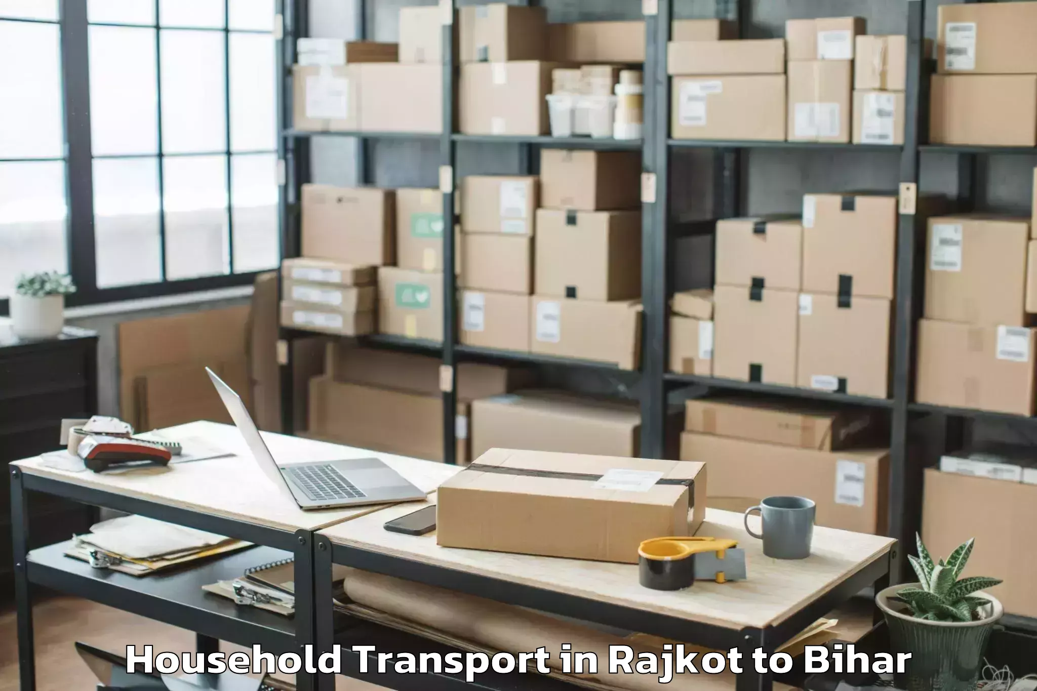 Professional Rajkot to Rohtas Household Transport